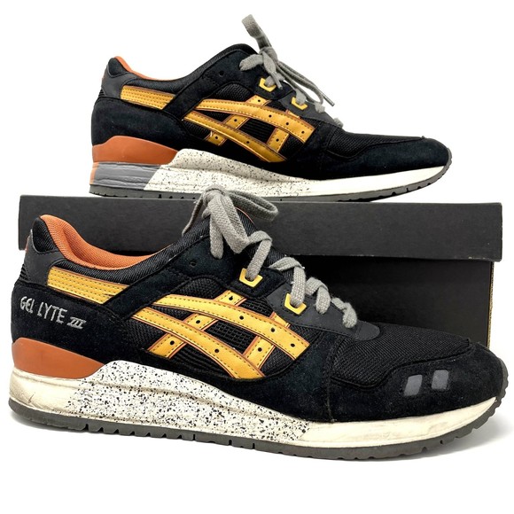 Asics Gel-Lyte 3 Low-top Black/Gold H307N-9071 Men Size 11.5 EUC